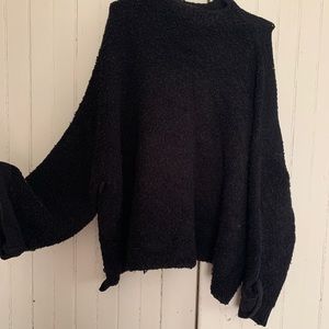 Free people cozy oversized sweater - black M